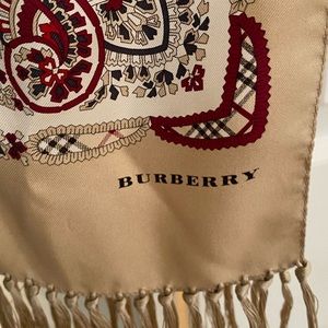 Burberry Silk Scarf- Vintage